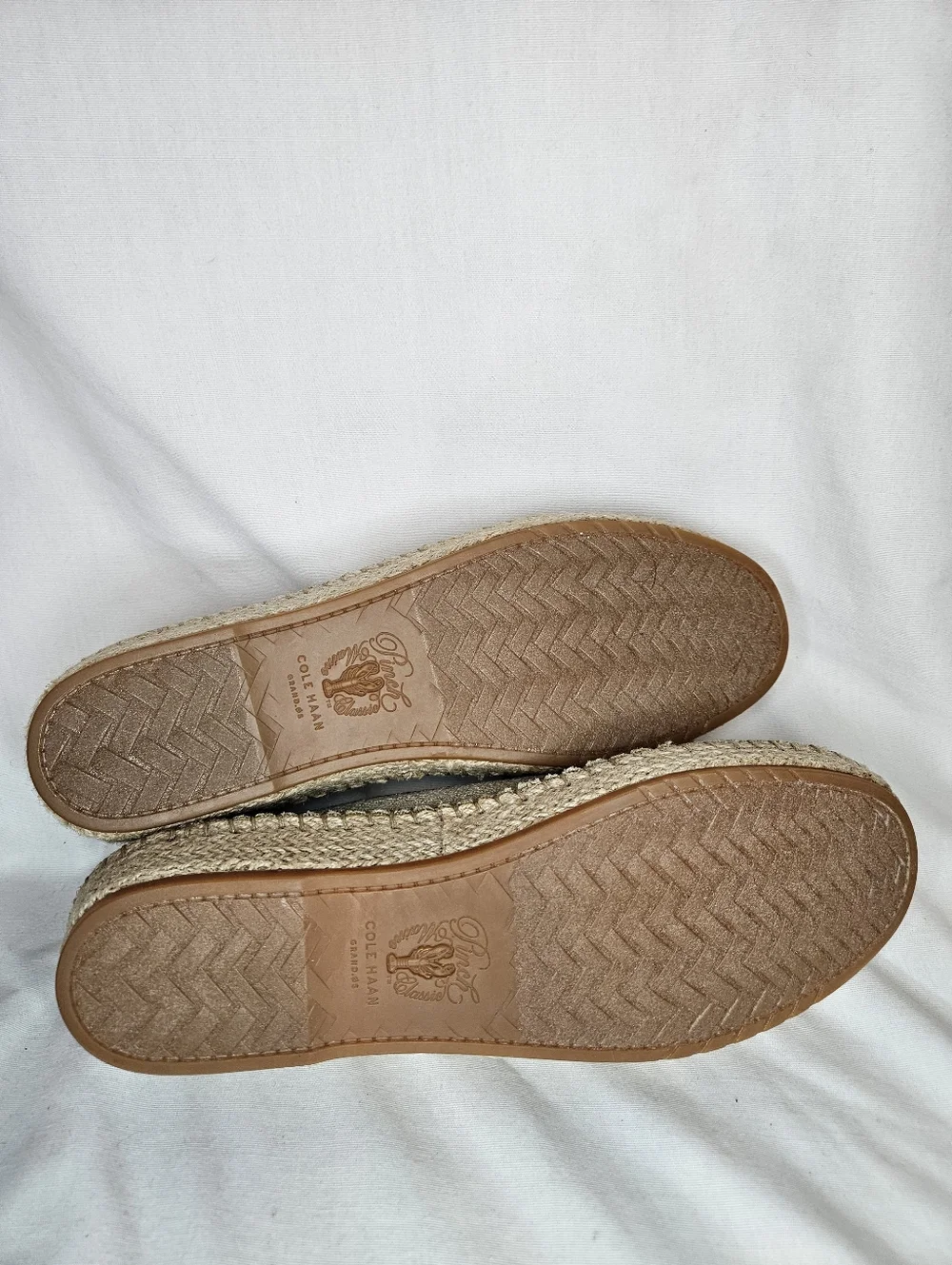 Cole Haan Cloud Feel Stretch Knit Espadrille Hawthorn Gold NWT Foam Comfy Slipon